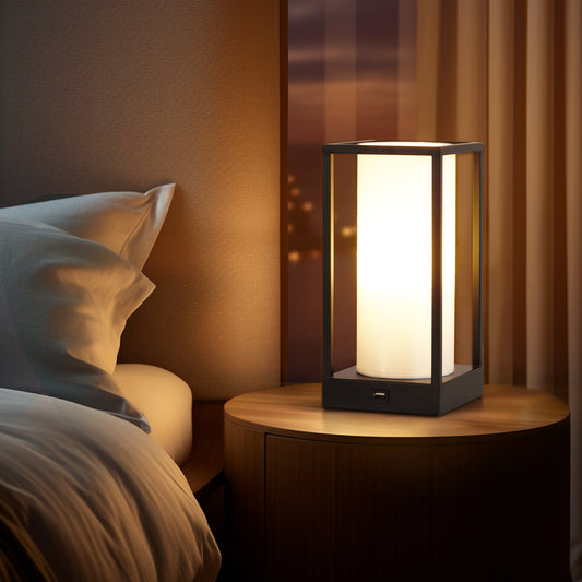 Hokkaido Table Lamp with Phone Charger - Bedroom Decor Lamp Online