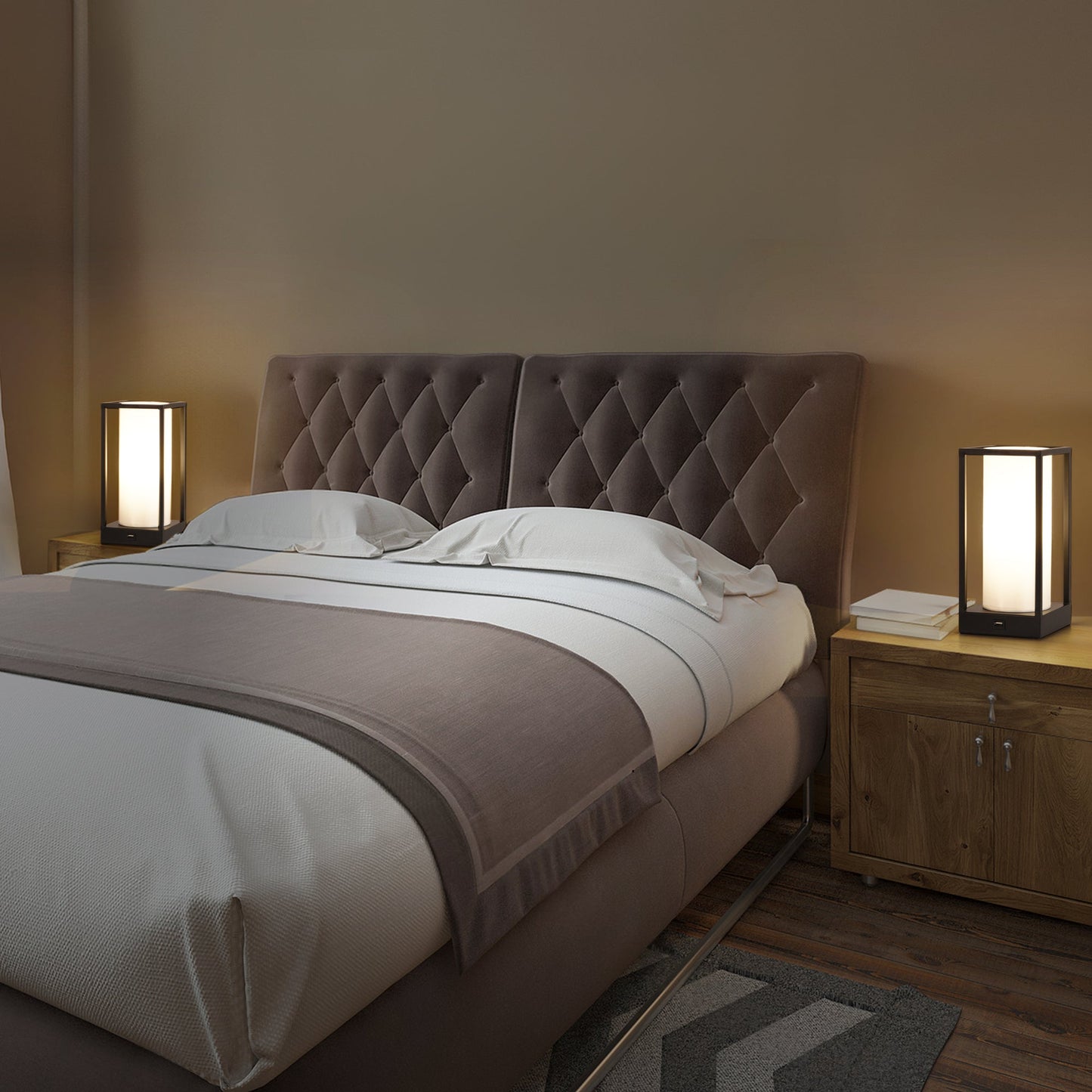 Hokkaido Table Lamp with Phone Charger - Bedroom Decor Lamp Online