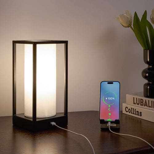 Hokkaido Table Lamp with Phone Charger - Bedroom Decor Lamp Online