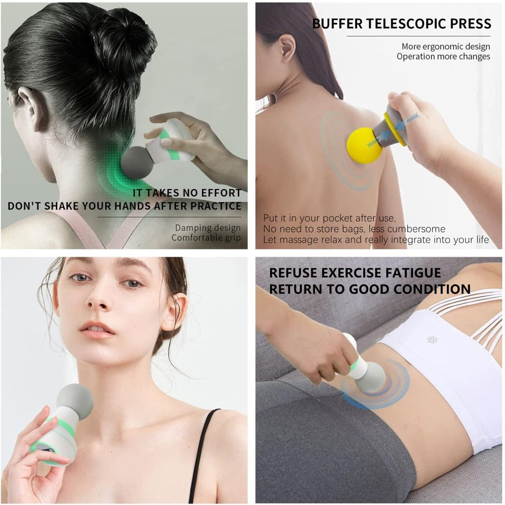 Mini Handheld Massage Gun - 6 Speed Electric Fitness Massager 2025