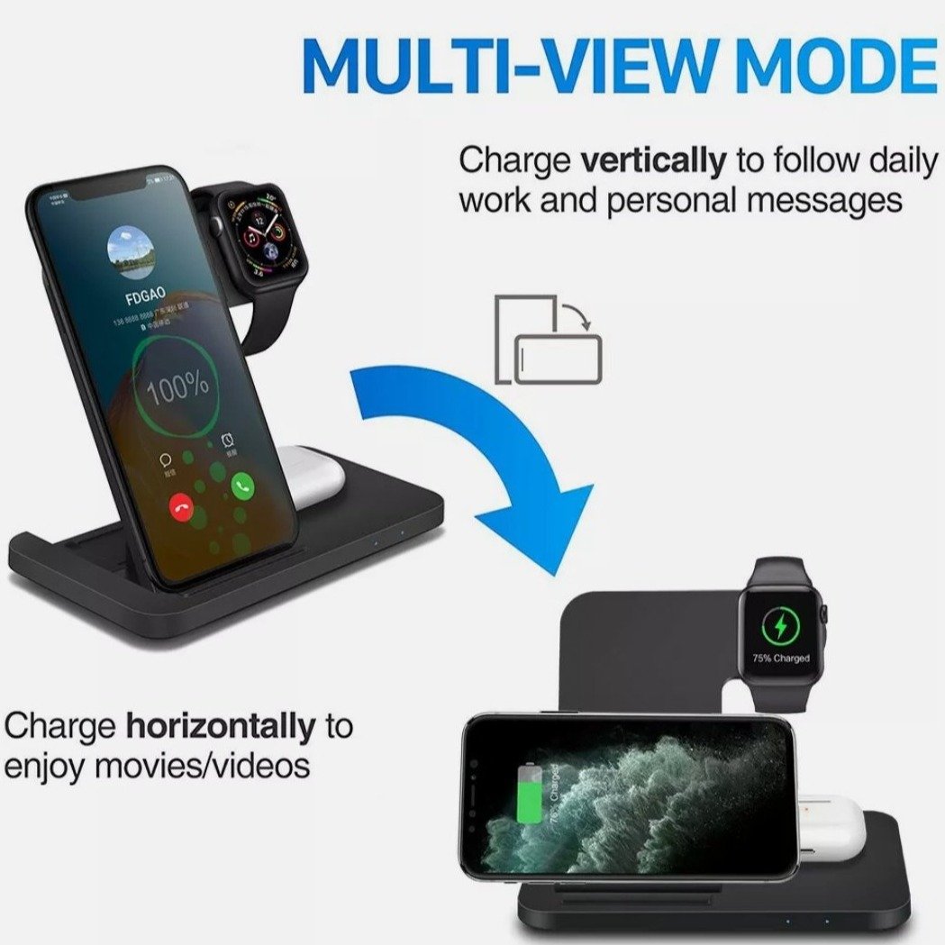 Ninja Dragons 3 in1 Wireless Foldable Charging Station - Smart Gadgets