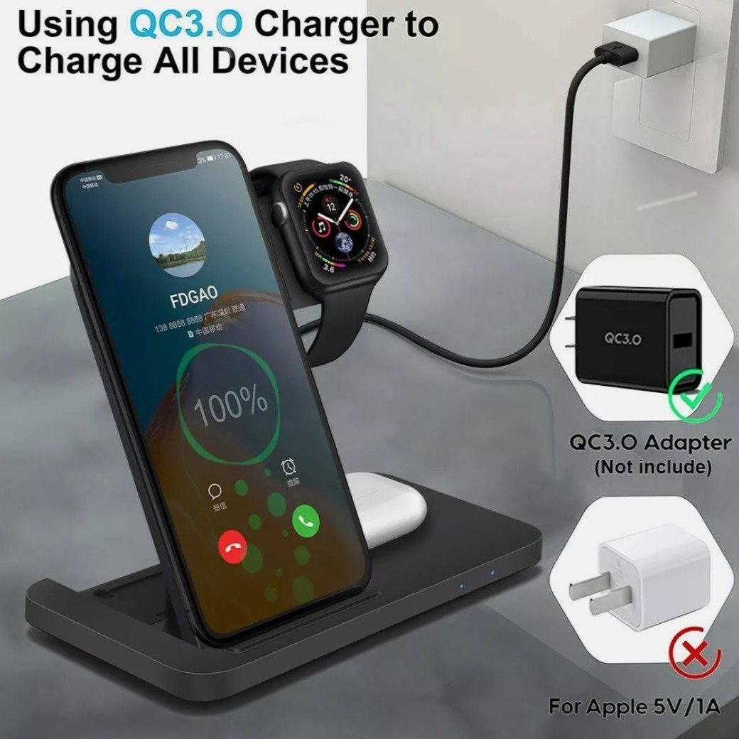 Ninja Dragons 3 in1 Wireless Foldable Charging Station - Smart Gadgets