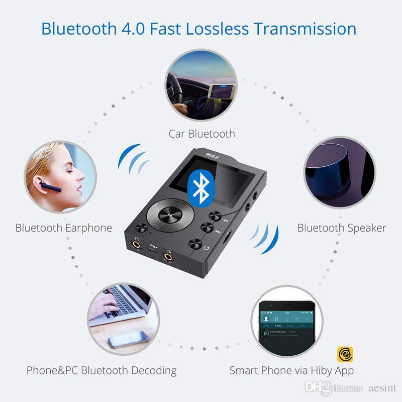 iRULU F20 HiFi Lossless Mp3 Player with Bluetooth:DSD High Resolution